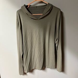AnyBody Olive Green Long Sleeve Hoodie